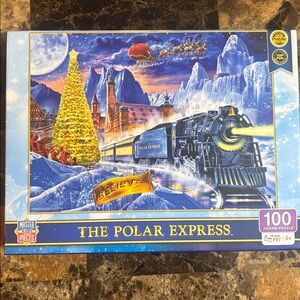 The Polar Express 100-Piece Jigsaw Puzzle by MasterPieces - Blue and Yellow